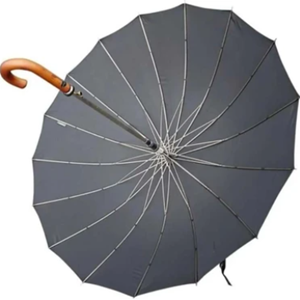 CLKN 16 TEL FİBER AHŞAP SAPLI BASTON ŞEMSİYE *48