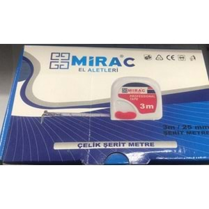 MİRAÇ 25 MM 3 MT ŞERİT METRE 420 *12