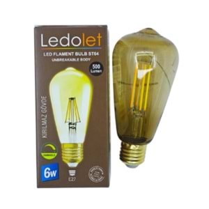LEDOLET 4W RUSTİK AMPUL ST64 0862 *80