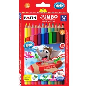 FATİH JUMBO KURU BOYA 12RENK 33412 *12