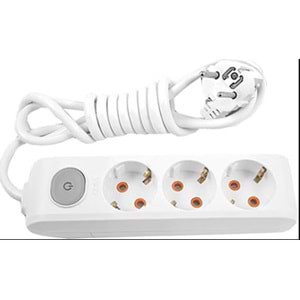 VİKO 5 MT 3 LÜ ANAHTARLI PRİZ 9801 *12