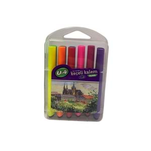 U-4 JUMBO ÜÇGEN KEÇELİ KALEM U4-1506 *12