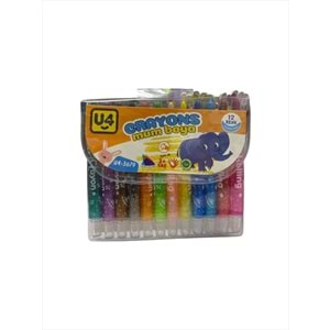U-4 CRAYONS ÇEVİRMELİ MUM BOYA U4-3679 *12