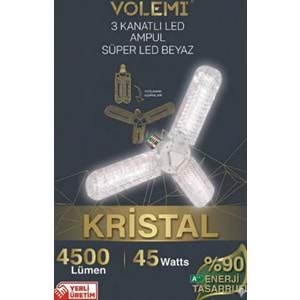 VOLEMİ 45W 3 KANAT KRİSTAL AMPUL 2334 810-6609 *60