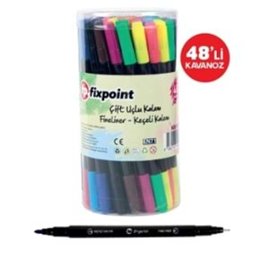 FİXPOİNT ÇİFT UÇLU FİNELİNER KALEM P-9240 48Lİ