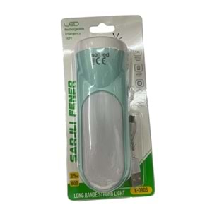 SOFTLED ŞARJLI EL FENERİ K-0903