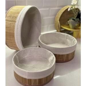 AS HOME 3LÜ YUV. BAMBU SEPET AZR1747 *8