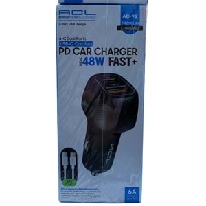 ACL ŞARJ KAFASI TYPE-C KABLOLU AC-92 *10