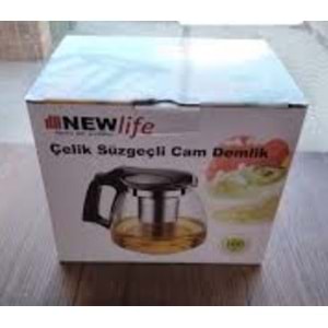 NEW LİFE CAM DEMLİK 1100 ML CLKN-1405 *24