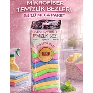 MUSKY 14 LÜ MİKROFİBER BEZ 30X30 0461 *100