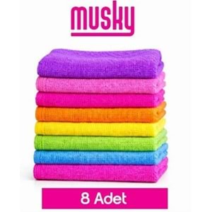 MUSKY 8 Lİ MİKROFİBER BEZ 30X30 0454 *200