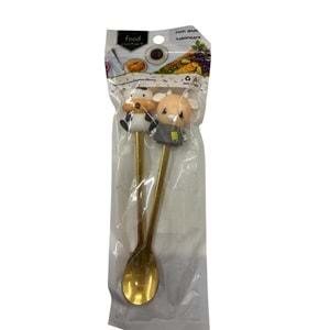 ERKAYA FİGÜRLÜ GOLD KAŞIK 2Lİ ERK-8004 *300