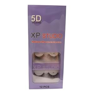 XP STUDIO MOR KİRPİK 5D L-28 *12