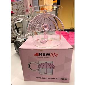 NEW LİFE ŞEMSİYE MODEL CAM BARDAK CLKN-2583