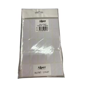 ALPER OKUL ETİKETİ 5Lİ 15X25MM 0278 OKL-001 *12