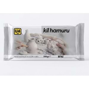 U4 SERAMİK KİL HAMURU 500GR BEYAZ U4-F9559 *36