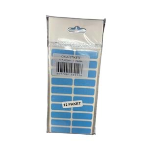 ALPER OKUL ETİKETİ 5Lİ MAVİ 10X30MM 9126 *12