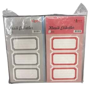 ALPER ETİKET 3LÜ 1013 5722 *120