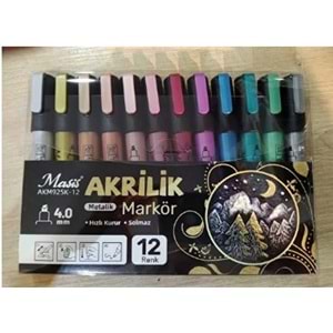 MASİS AKRİLİK METALİK KALEM AKM925K-12 2775