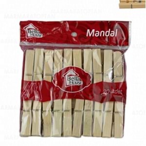 BELLA HOUSE MANDAL AHŞAP 20 Lİ K-1046 *250