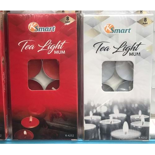 KSMART 8 Lİ TEALİGHT MUM K-4252