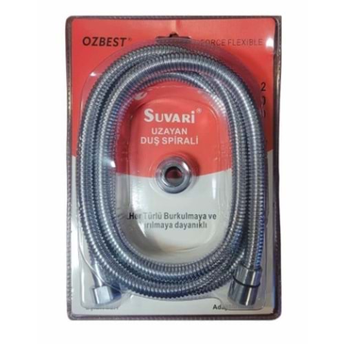 ÖZBEST SÜVARİ KROM DUŞ HORTUMU 200-220 CM