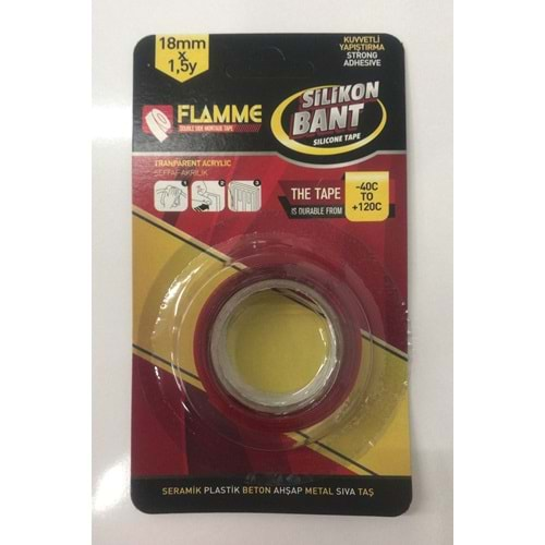 FLAMME SİLİKON BANT 18MM*1,5Y 9019