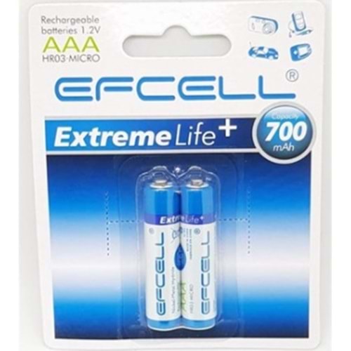 EFCELL 700 MA ŞARJLI KALEM PİL *12