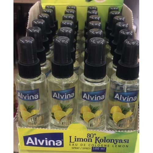 ALVİNA SPREY KOLONYA 100 ML LİMON *24