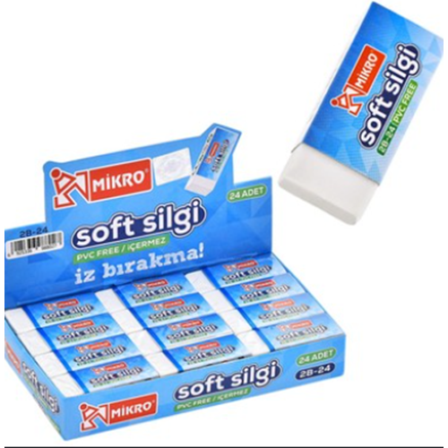 MİKRO 2B-24 SOFT SINAV SİLGİSİ 24'LÜ 1693