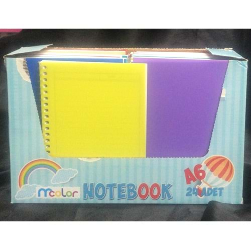 NOTEBOOK A6 PP KAPAK NOT DEFTERİ 8038 *24