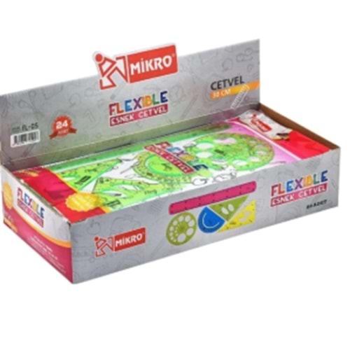 MİKRO FLEXİBLE ESNEK CETVEL ÇİZİM SETİ FLP-04 *24