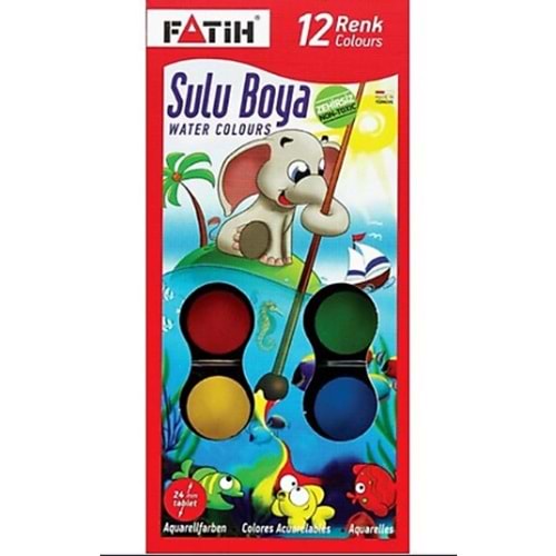 FATİH 12 Lİ SULU BOYA F-12 *12