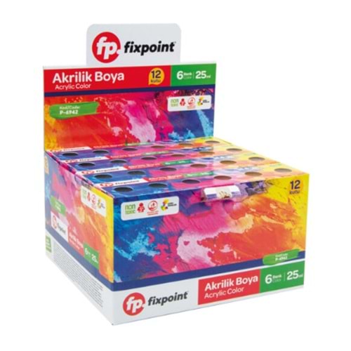 FİXPOİNT AKRİLİK BOYA 25 ML 6'LI P-6942