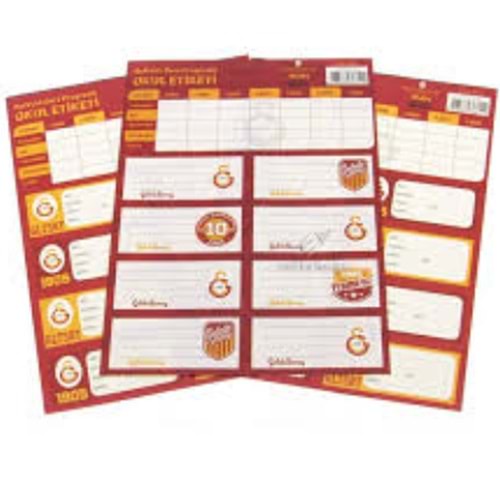 GALATASARAY OKUL ETİKETİ PROGRAMLI 3 LÜ 463643 *25