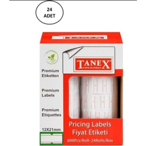 TANEX FİYAT ETİKETİ BEYAZ *24