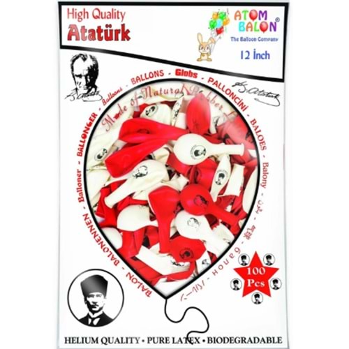 ATOM BALON BASKILI ATATÜRK *100