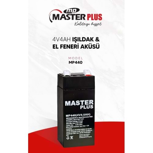 MASTERPLUS 4V4AH KURU AKÜ MP440