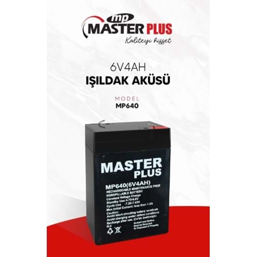 MASTERPLUS 6V4AH KURU AKÜ MP640