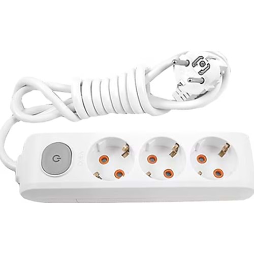 VİKO 3 MT 3 LÜ ANAHTARLI PRİZ *12
