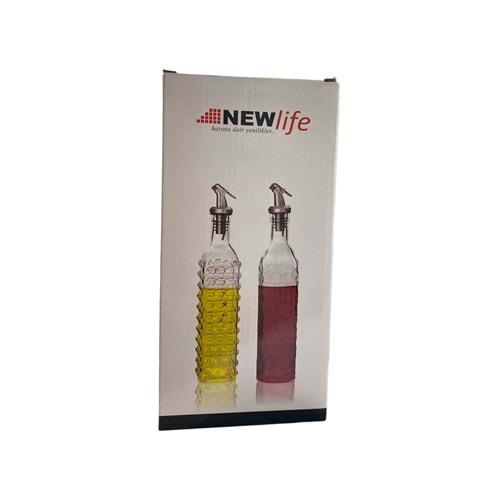NEW LİFE 2 Lİ CAM YAĞDANLIK CLKN-2376 *24