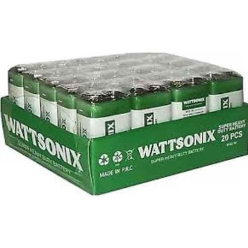 WATTSONIX 9 VOLT PİL 2193 20Lİ *10