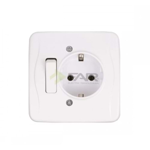 FAR F143 SIVA ALTI ANAHTARLI TOPR. PRİZ *15 *150