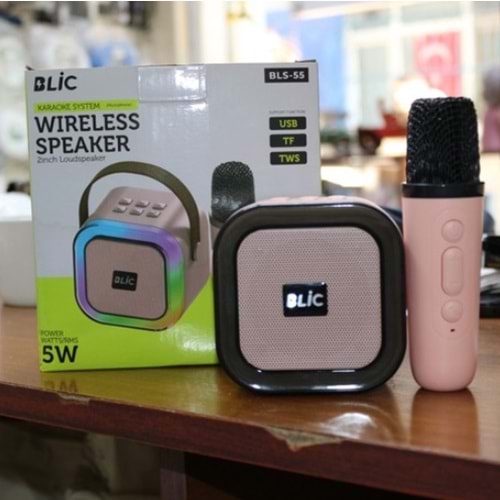 BLİC KABLOSUZ MİKROFONLU HOPARLÖR BLS-55