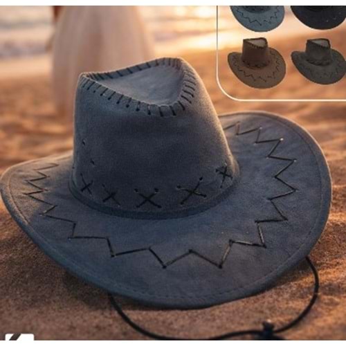 HER-TEX SÜET KOVBOY ŞAPKA KA-857 *400