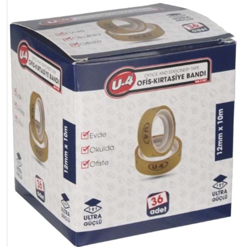 U-4 12MM*10M KIRTASİYE BANDI U4-1107 *12