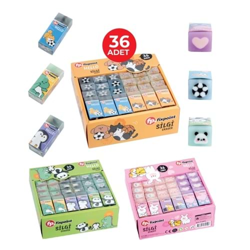FİXPOİNT ŞEFFAF FİGÜRLÜ SİLGİ P-0973 *36