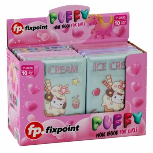 FİXPOİNT PUFFY NOT DEFTERİ P-3455 KIZ-ERKEK *10