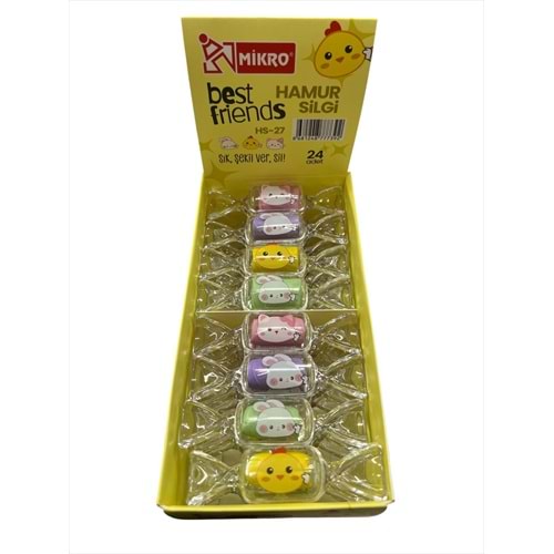 MİKRO BEST FRİENDS HAMUR SİLGİ HS-27 *24