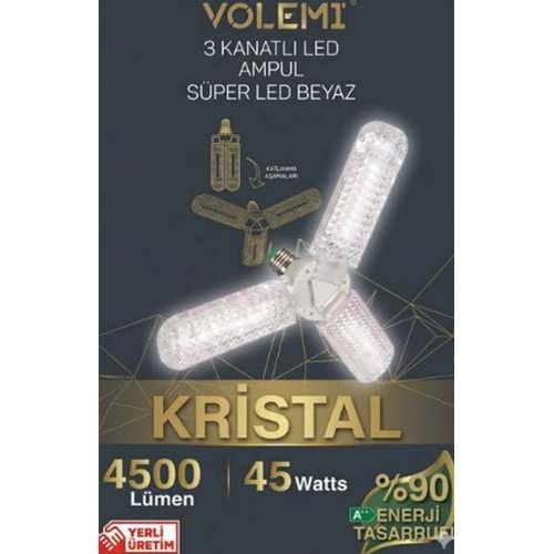 VOLEMİ 45W 3 KANAT KRİSTAL AMPUL 2334 810-6609 *60